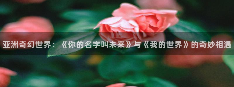 漫画之家官网樱花动漫：亚洲奇幻世界：《你的名字叫未来》与《我的世界》的奇妙相遇